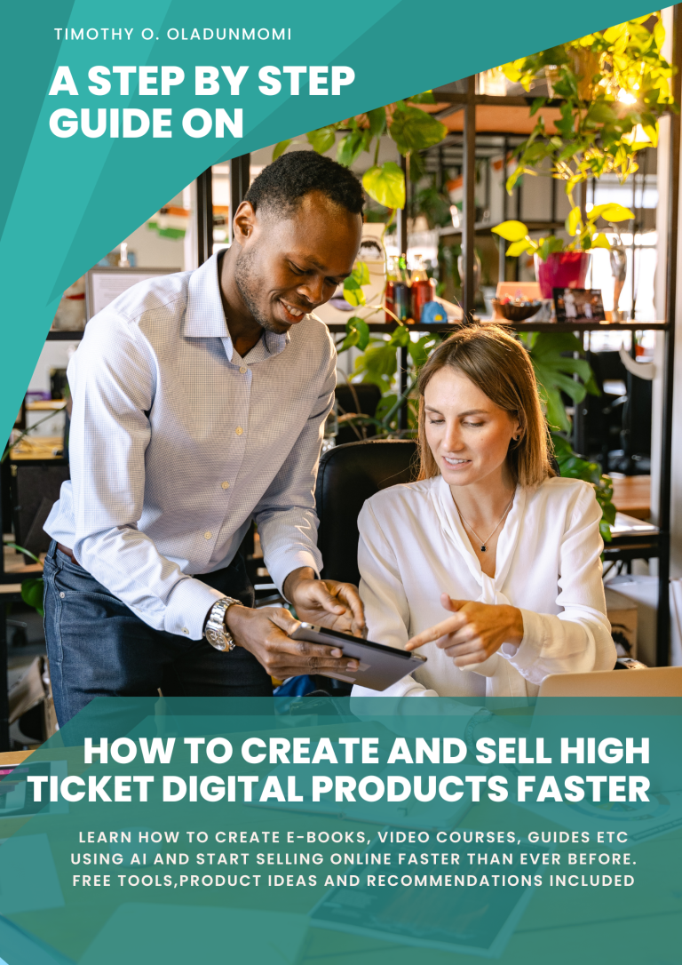 How to create and sell high ticket digital products faster (E-Book guide)
